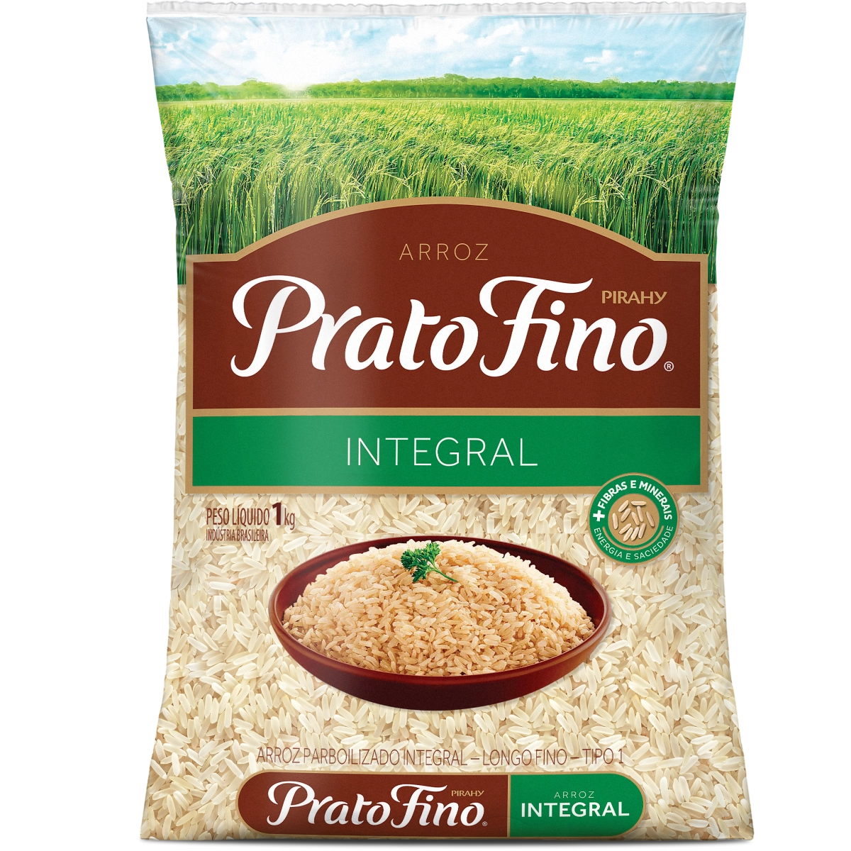 Arroz Integral Prato Fino 1kg