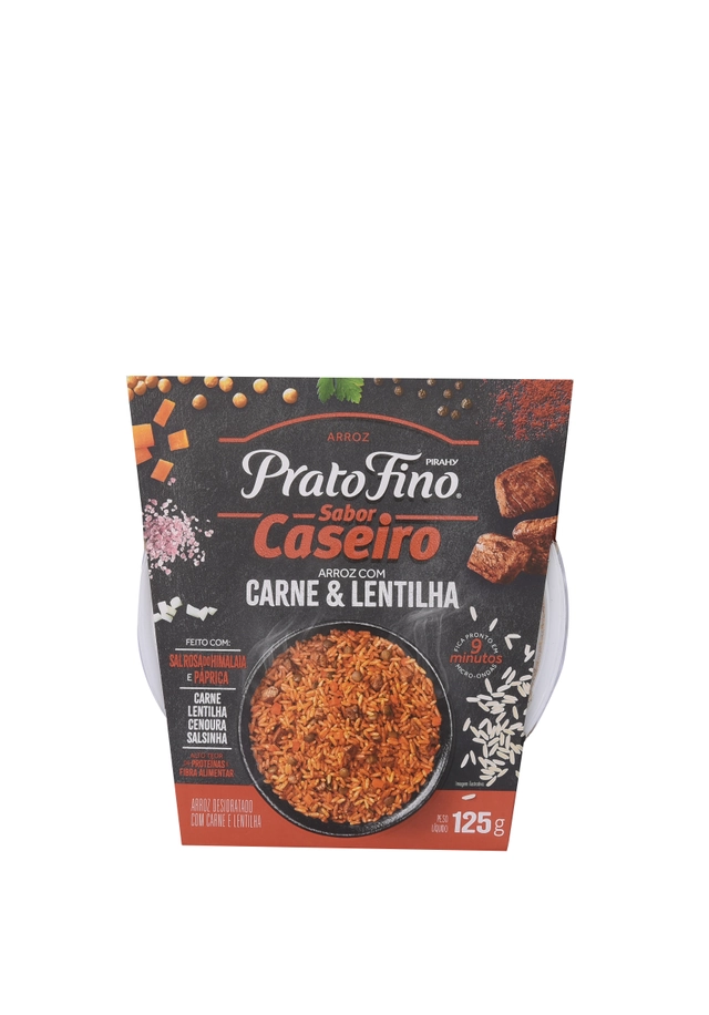 Arroz Prato Fino Sabor Caseiro Carne Lentilha