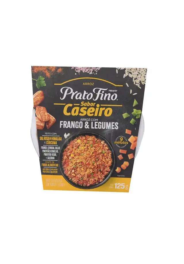 Arroz Pre Cozido Prato Fino Frango E Legumes 12x0,12