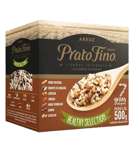 Arroz Beneficiado Prato Fino 7 Gros Integrais 500g