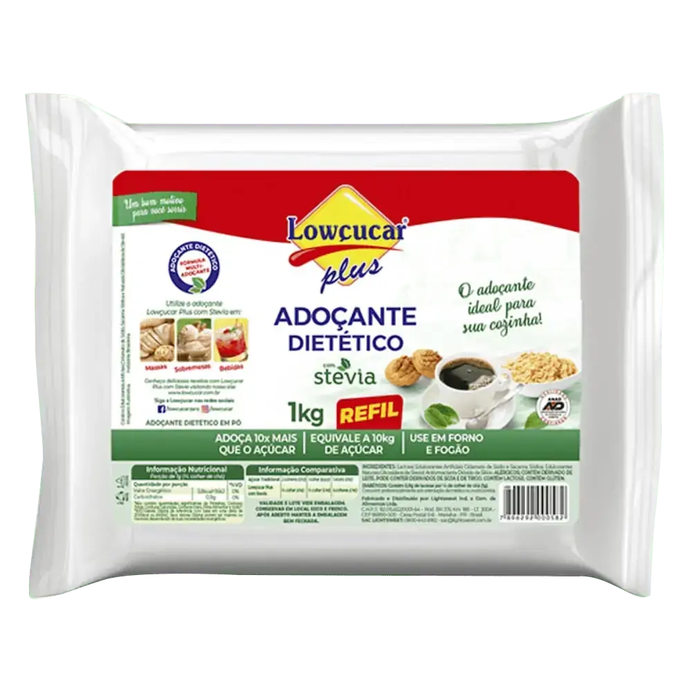 Stevia Plus 1kg Saco Lowcucar