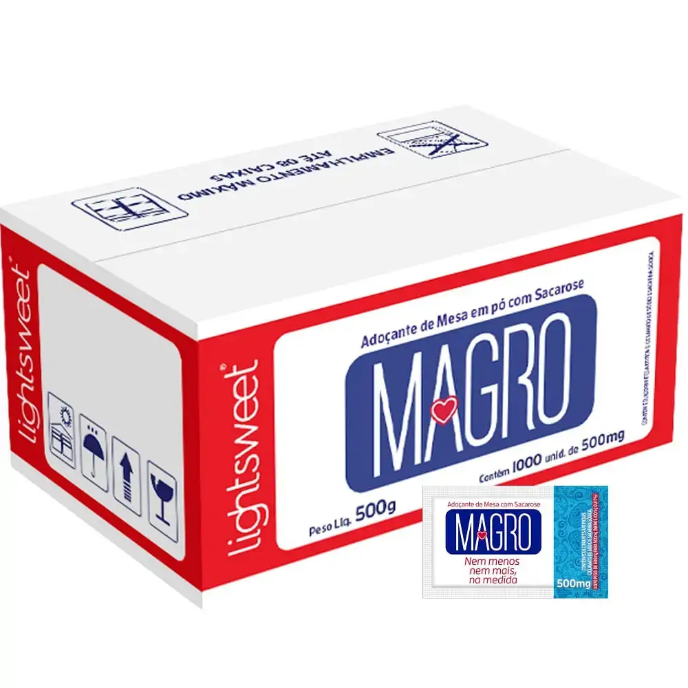 Adocante Sache Magro Sacarose Cx 1000x6gr Cx Branca Lightsweet