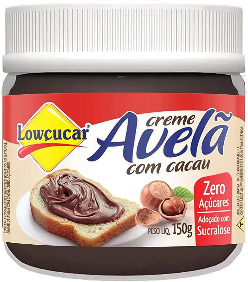 Creme De Avelã Com Cacau Zero Açúcar Lowçucar Pote 150g