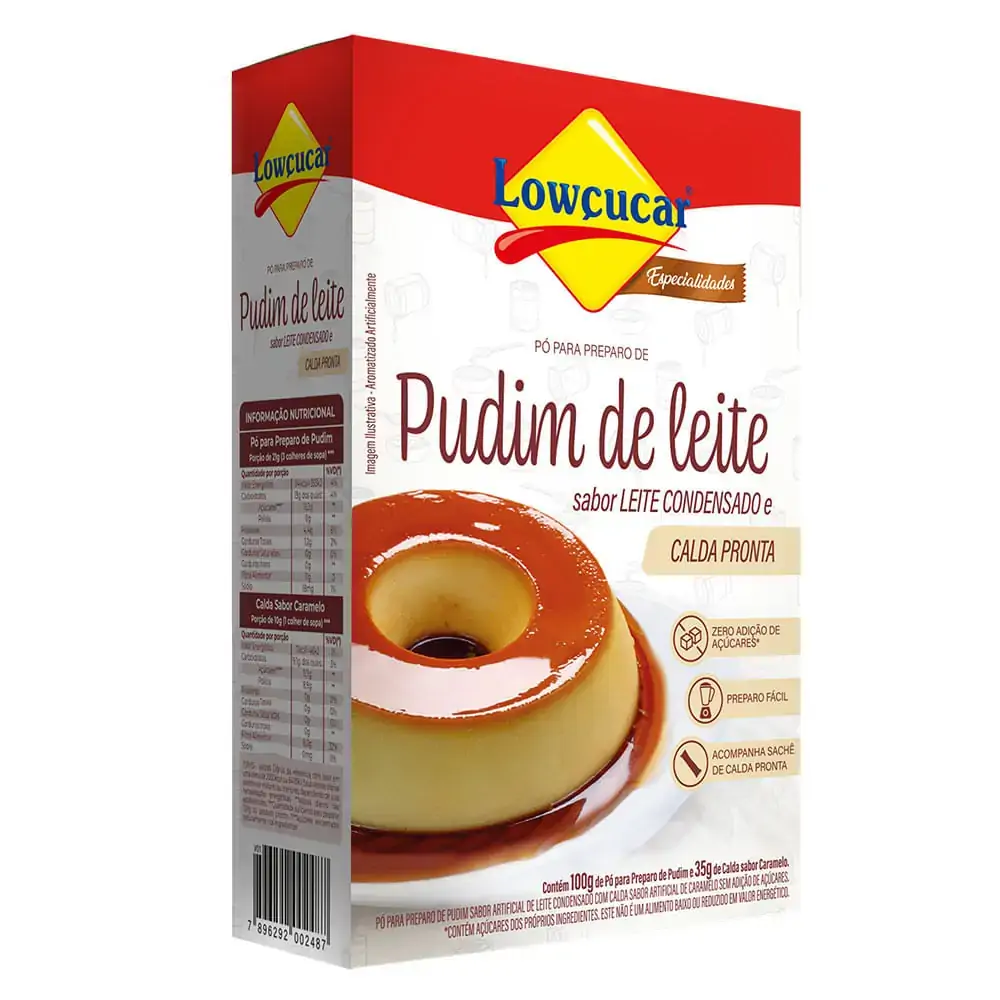 Pó Para Pudim De Leite Condensado Calda Caramelo Lowçucar 135g