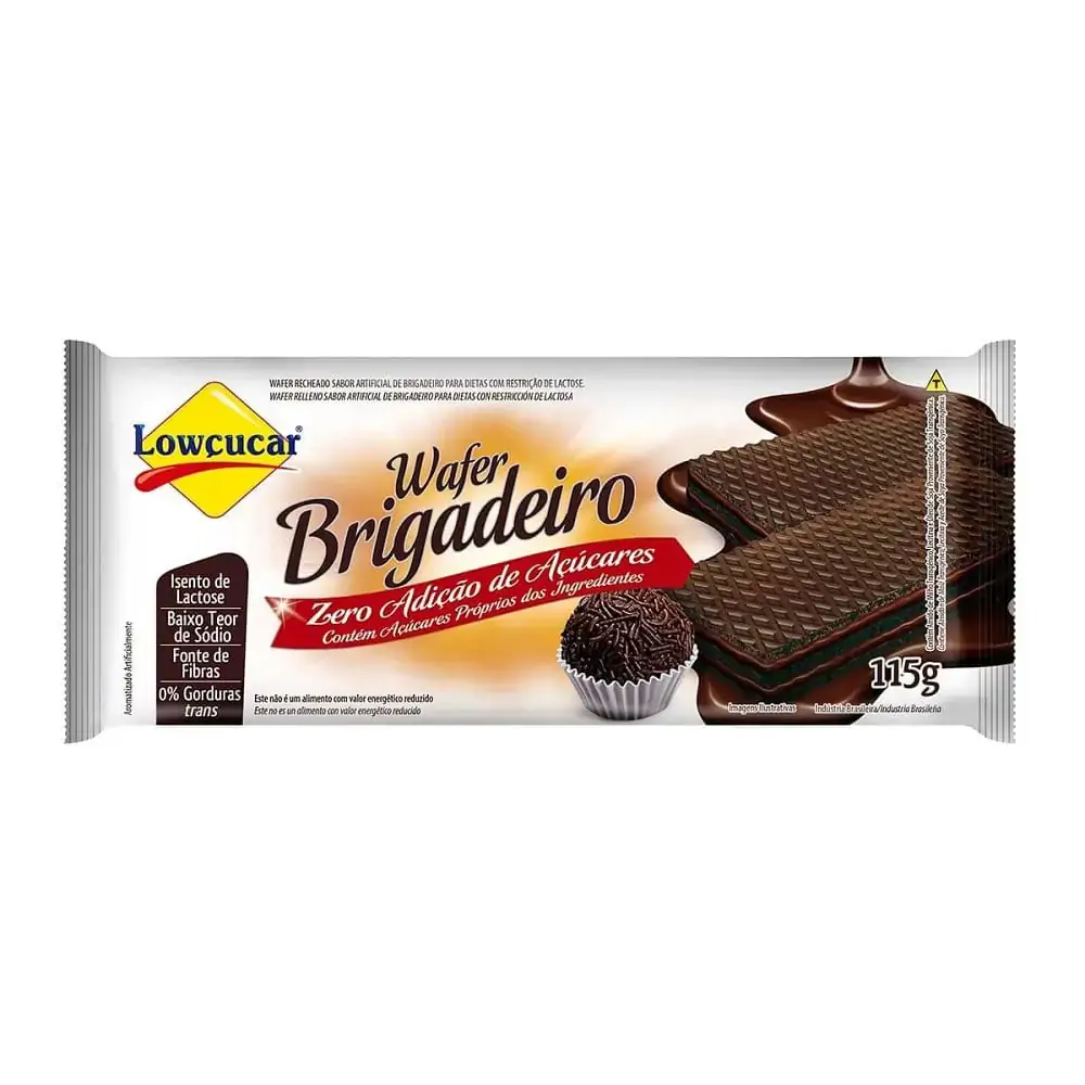 Wafer Brigadeiro Zero Açúcar Lowçucar 115g