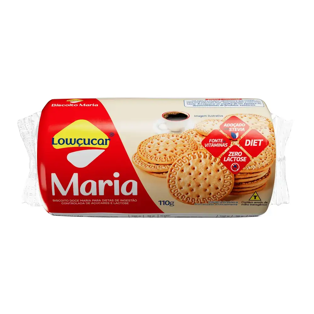 Biscoito Maria Diet Zero Lactose Lowçucar Pacote 110g