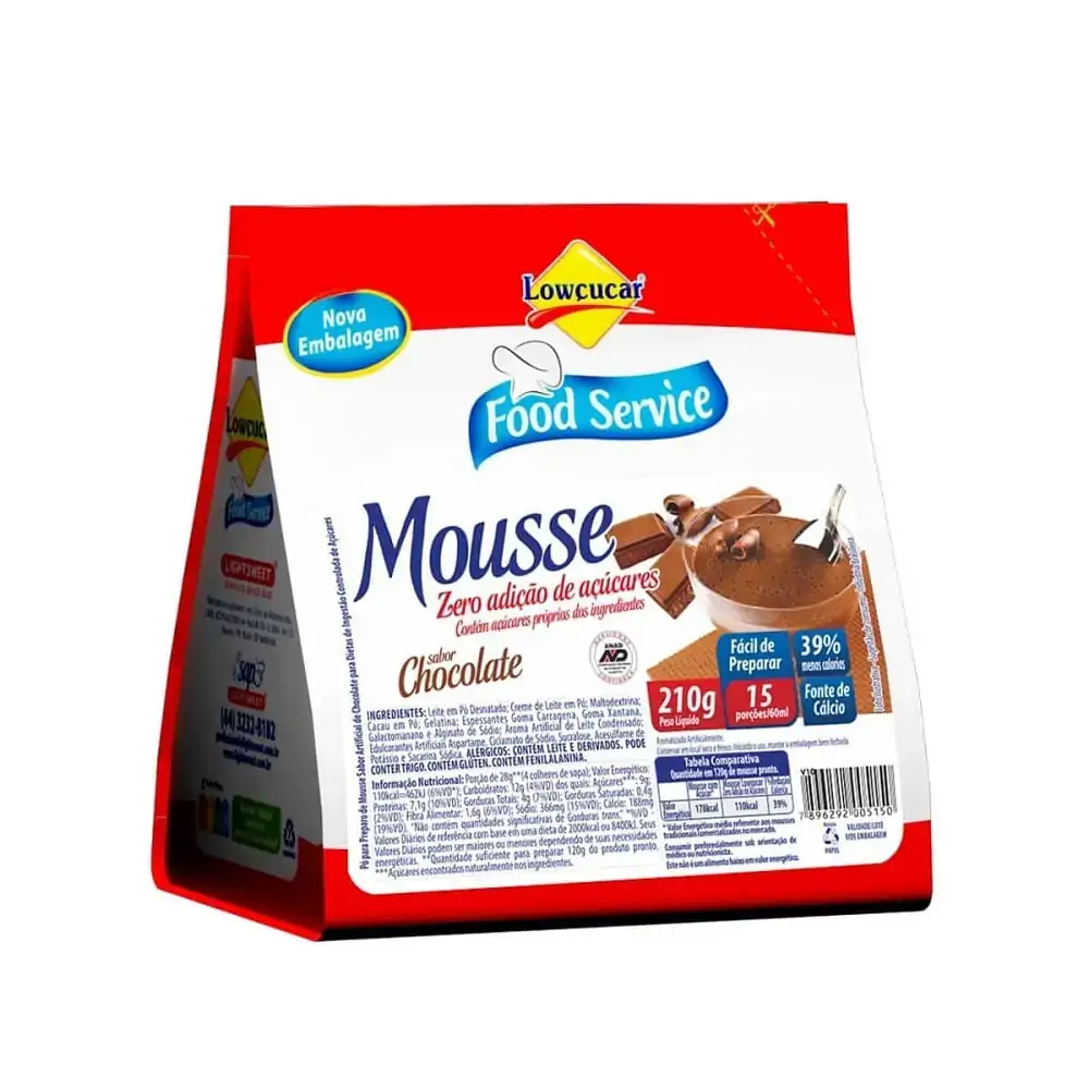 Mp Mousse Lowcucar Choc Light 210g