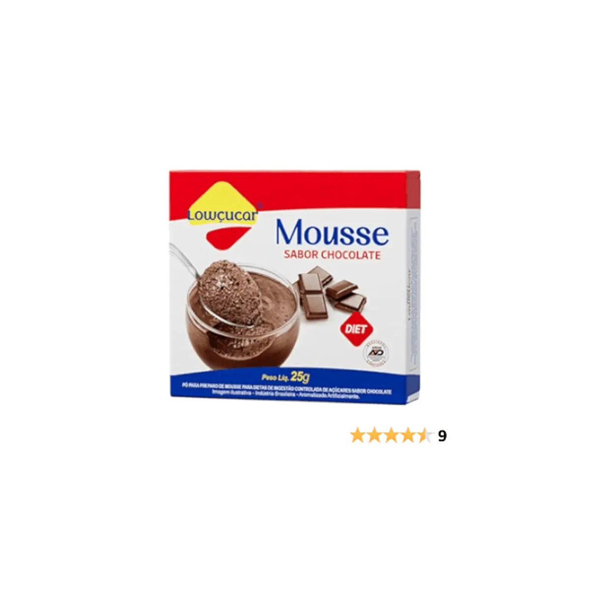 Mist Mousse Lowcucar 75gr Chocolate Zero