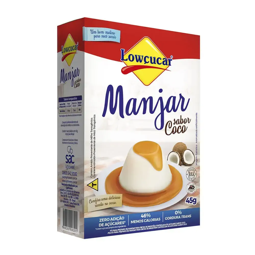 Pó Para Manjar Coco Lowçucar Caixa 45g