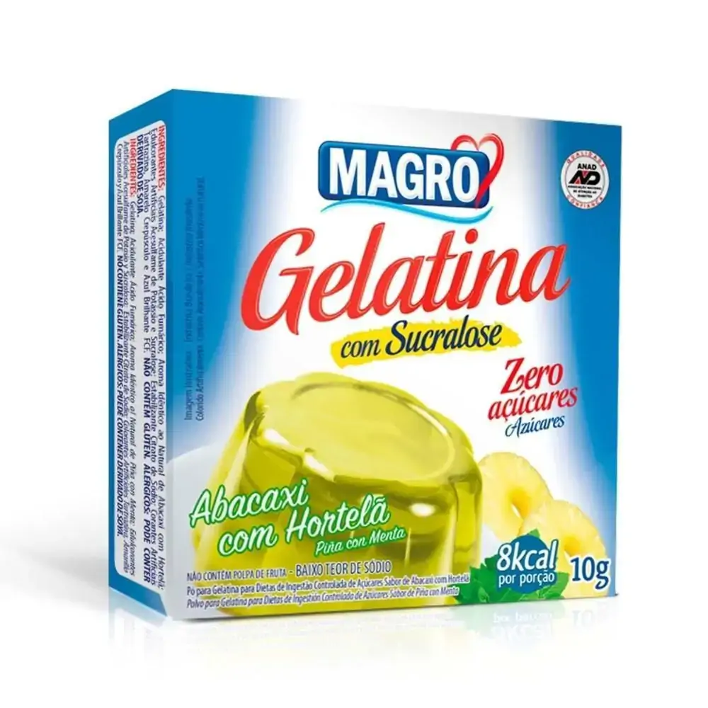 Po Gelat Magro C/ Sucralose Abacaxi C/ Hortela