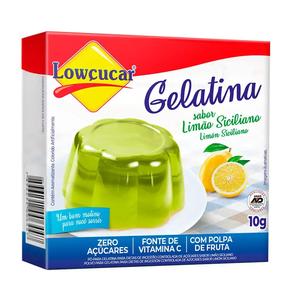 Gelatina Lowcucar 10g Limao Siciliano
