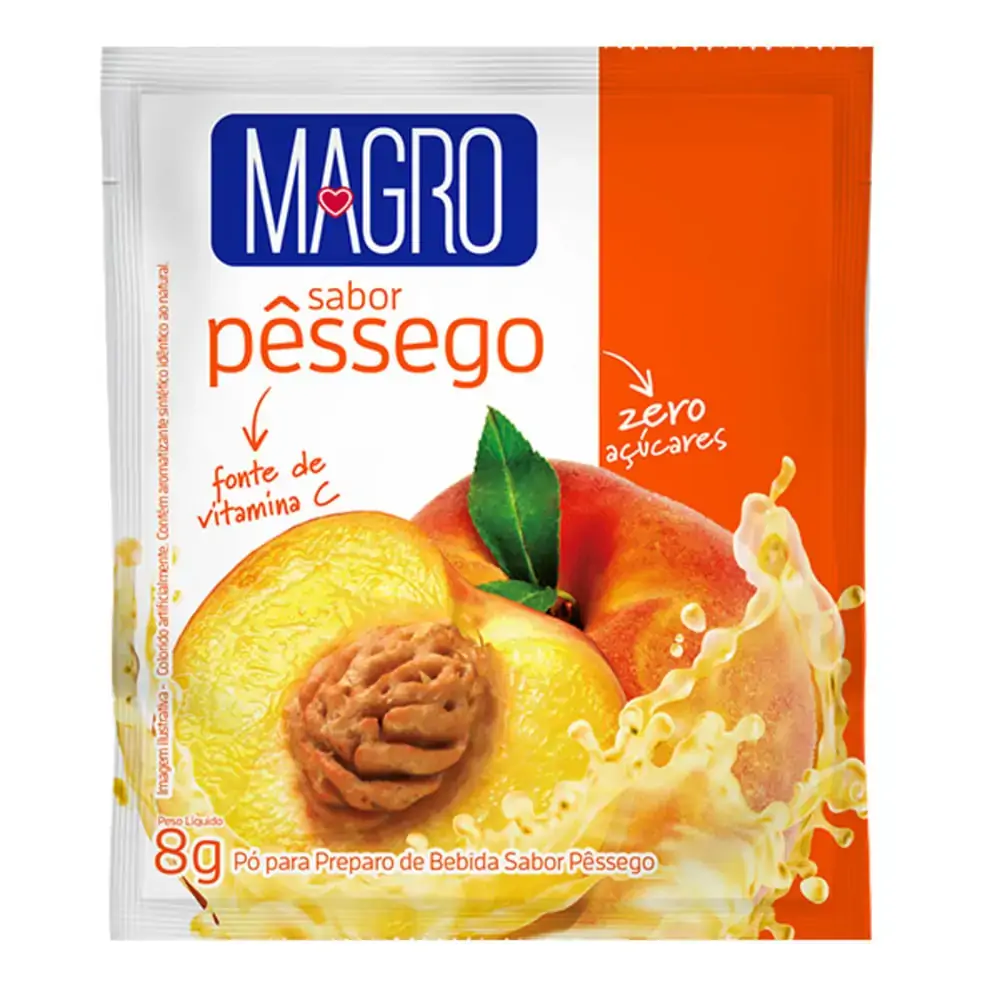 Refresco Magro Pessego 8 Gr