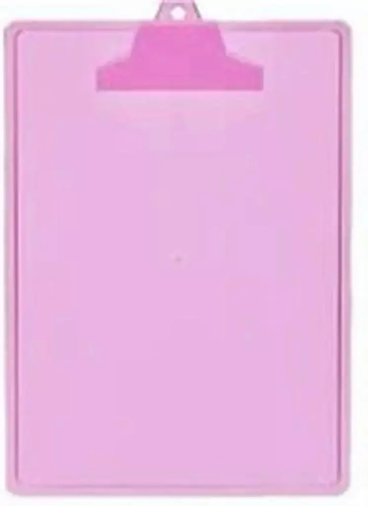 Prancheta Acrimet 131.8 com prendedor plastico A4 cor rosé Clear