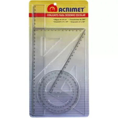 Kit Escolar Acrimet Regulas 4pcs