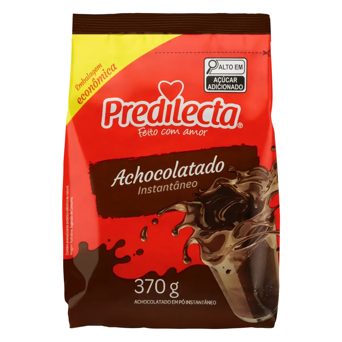 Achocolatado Pó Predilecta Pacote 370g Embalagem Econômica
