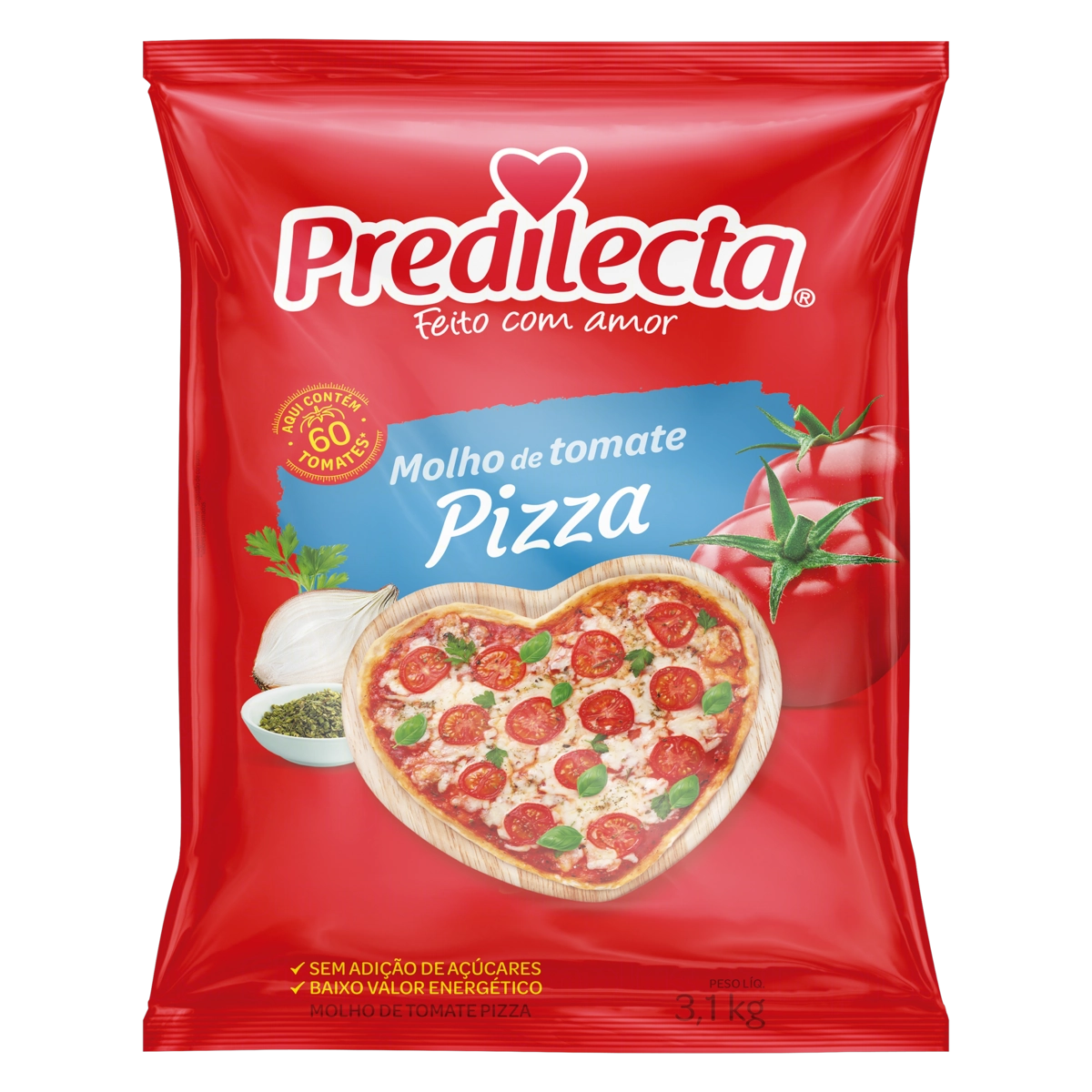 Molho De Tomate Pizza Predilecta Pacote 3,1kg