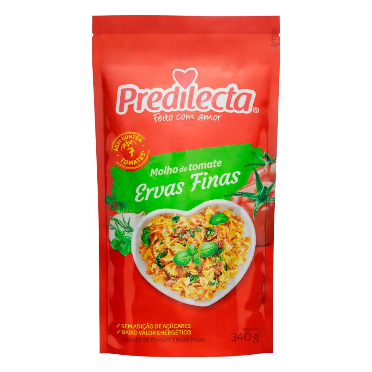 Molho de Tomate Ervas Finas Predilecta Sachê 340 g