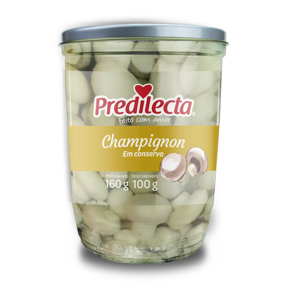 Cogumelo Champignon Em Conserva Predilecta Copo 100g