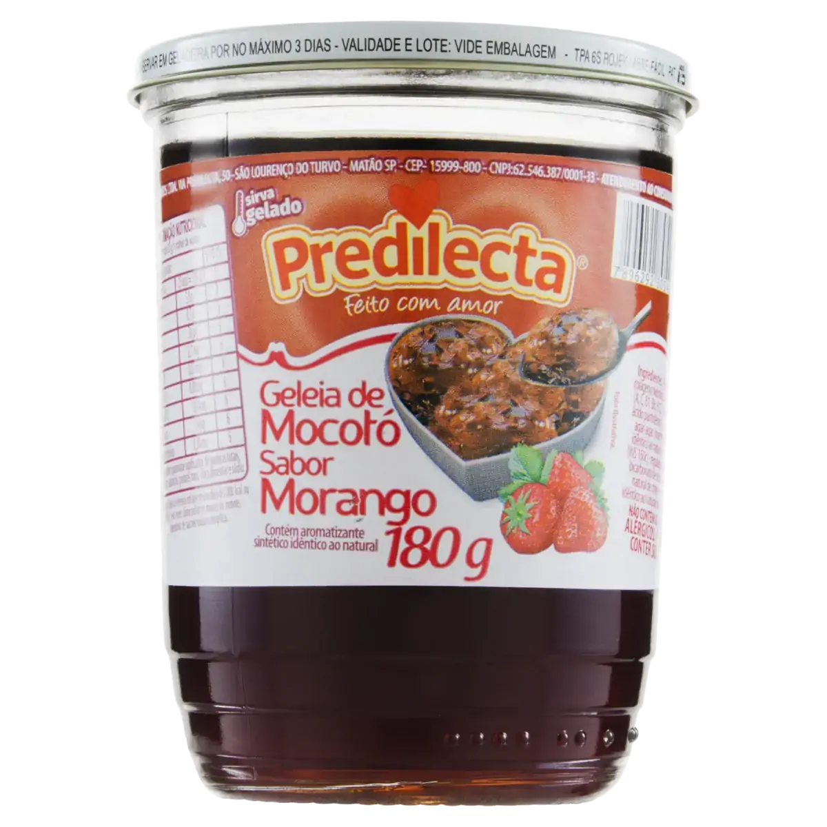 Geleia de Mocotó Morango Predilecta Vidro 180g