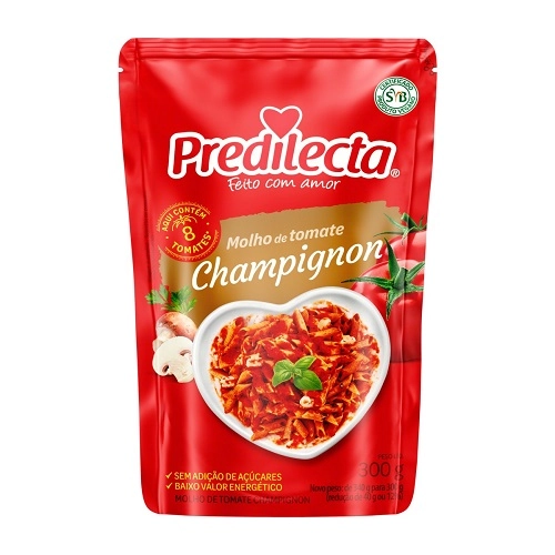 Molho De Tomate Champignon Predilecta Sachê 340g