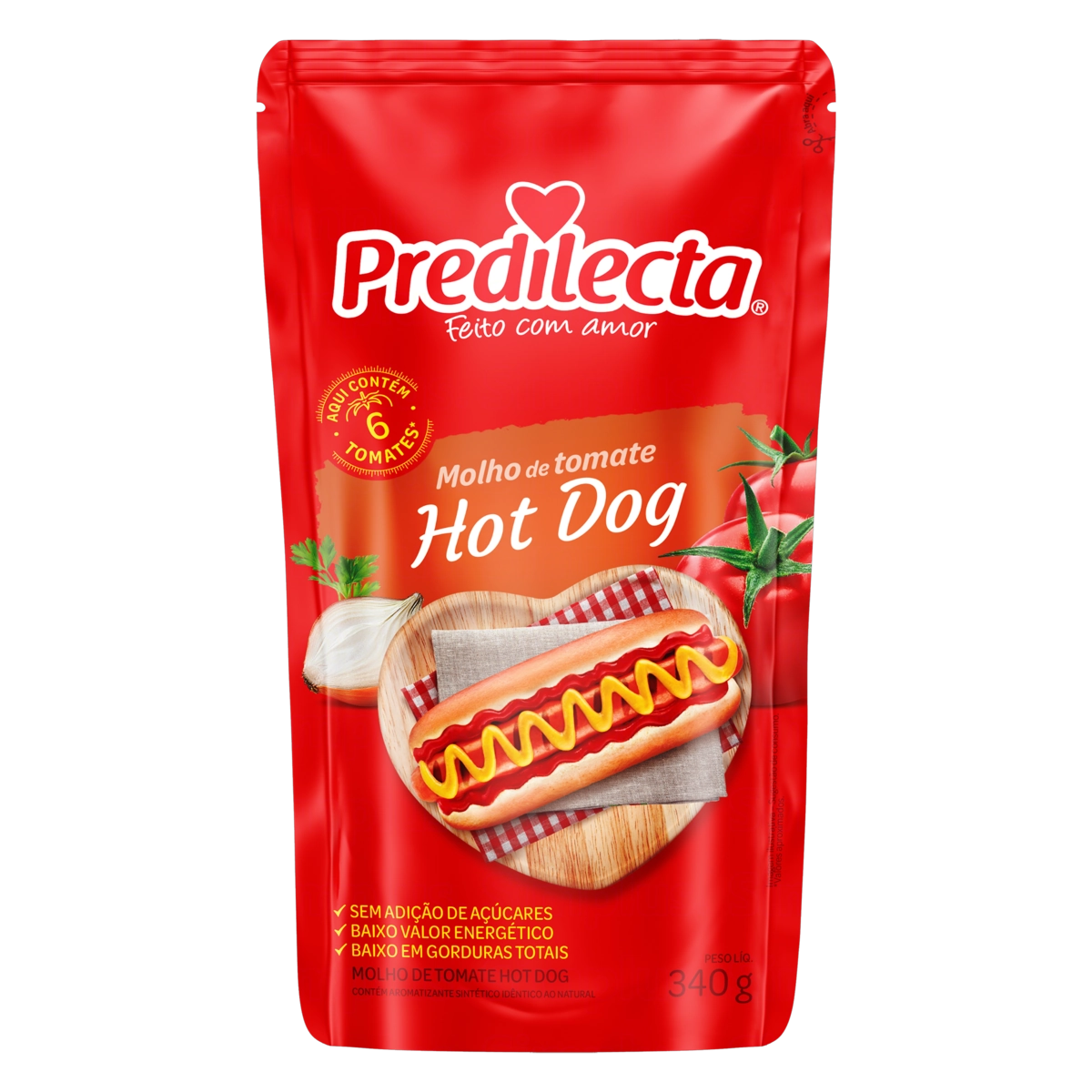 Molho De Tomate Hot Dog Predilecta Sachê 340g