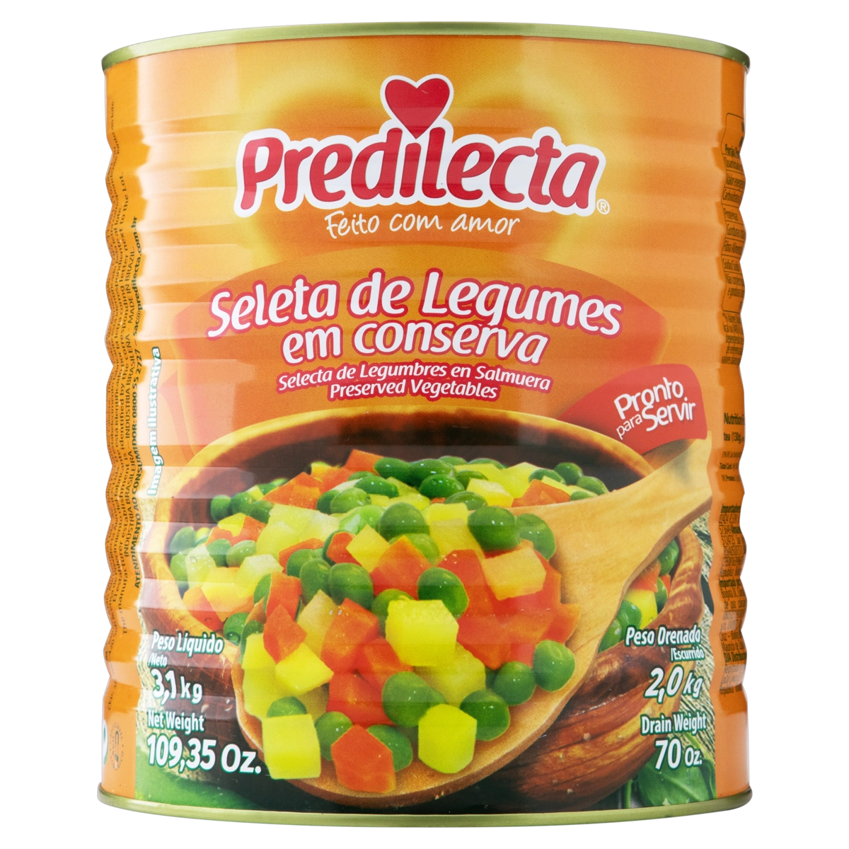 Seleta De Legumes Em Conserva Predilecta Lata 2kg