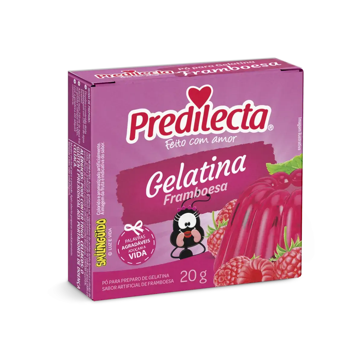 Gelatina Pó Framboesa Turma Da Mônica Predilecta Caixa 20g