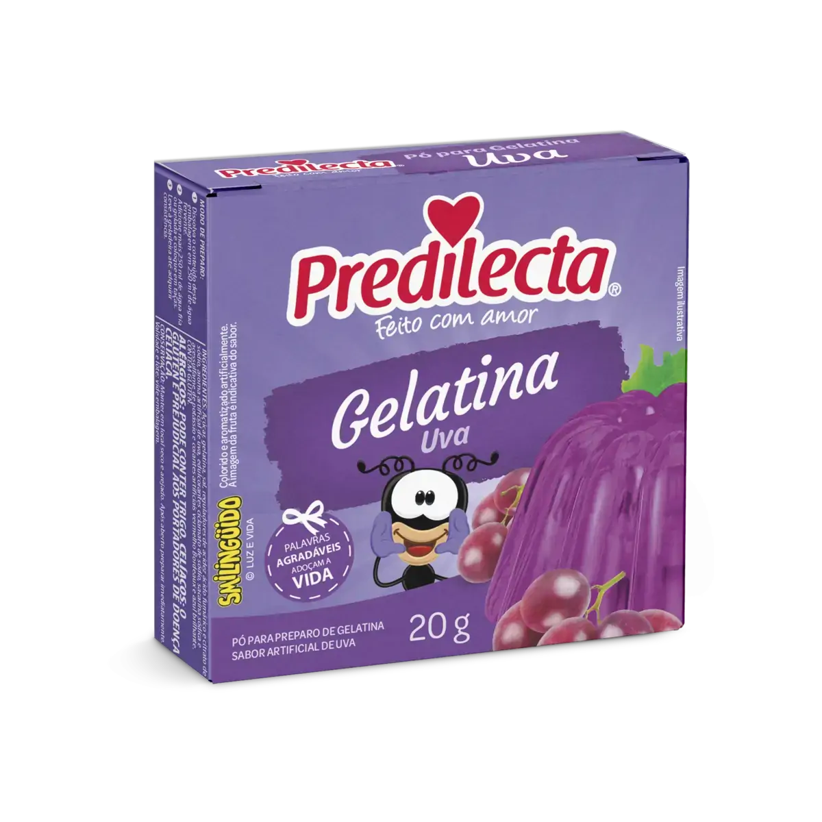 Gelatina Pó Uva Turma Da Mônica Predilecta Caixa 20g