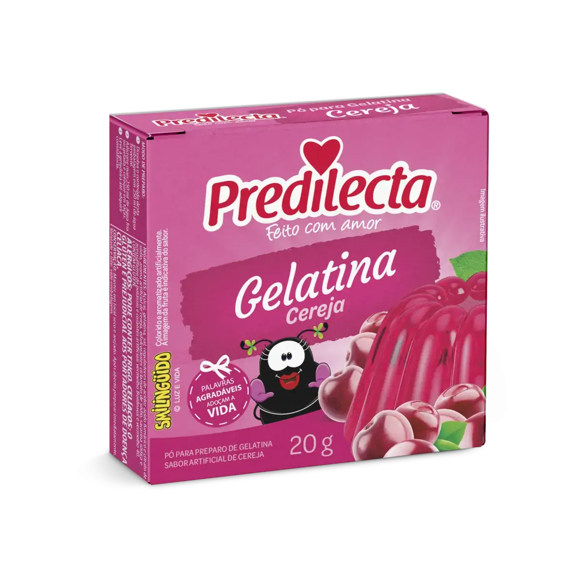 Gelatina Pó Cereja Turma Da Mônica Predilecta Caixa 20g