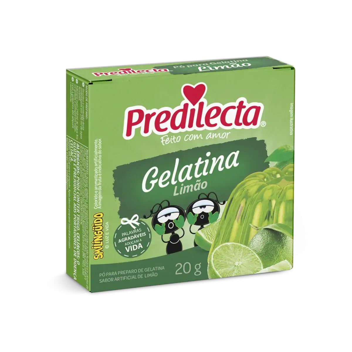 Gelatina Pó Limão Turma Da Mônica Predilecta Caixa 20g
