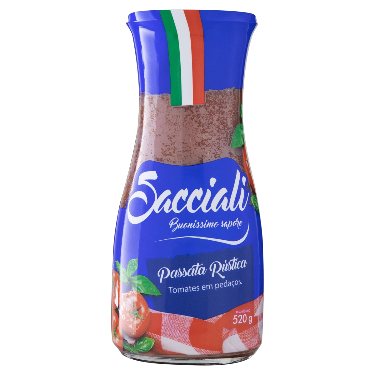 Passata De Tomate Rústica Sacciali Vidro 520g