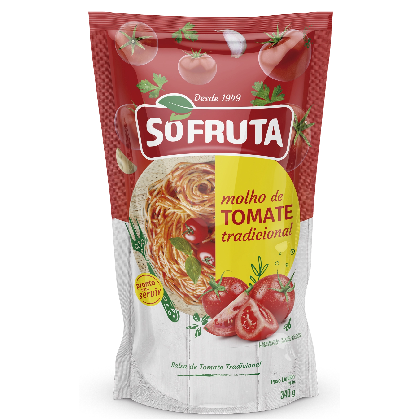 Molho Tomate Manjericao So Fruta 340g