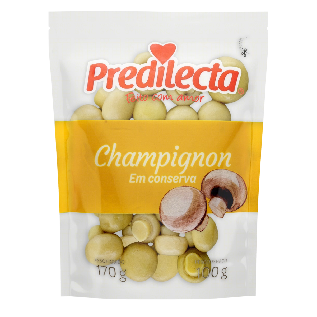 Cogumelo Champignon em Conserva Predilecta Sachê 100g