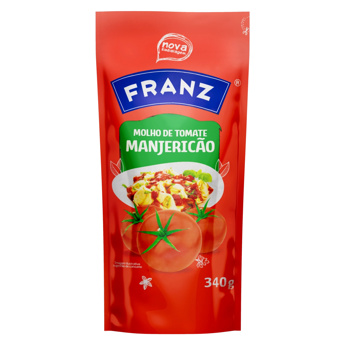 Molho De Tomate Com Manjericão Franz Sachê 340g