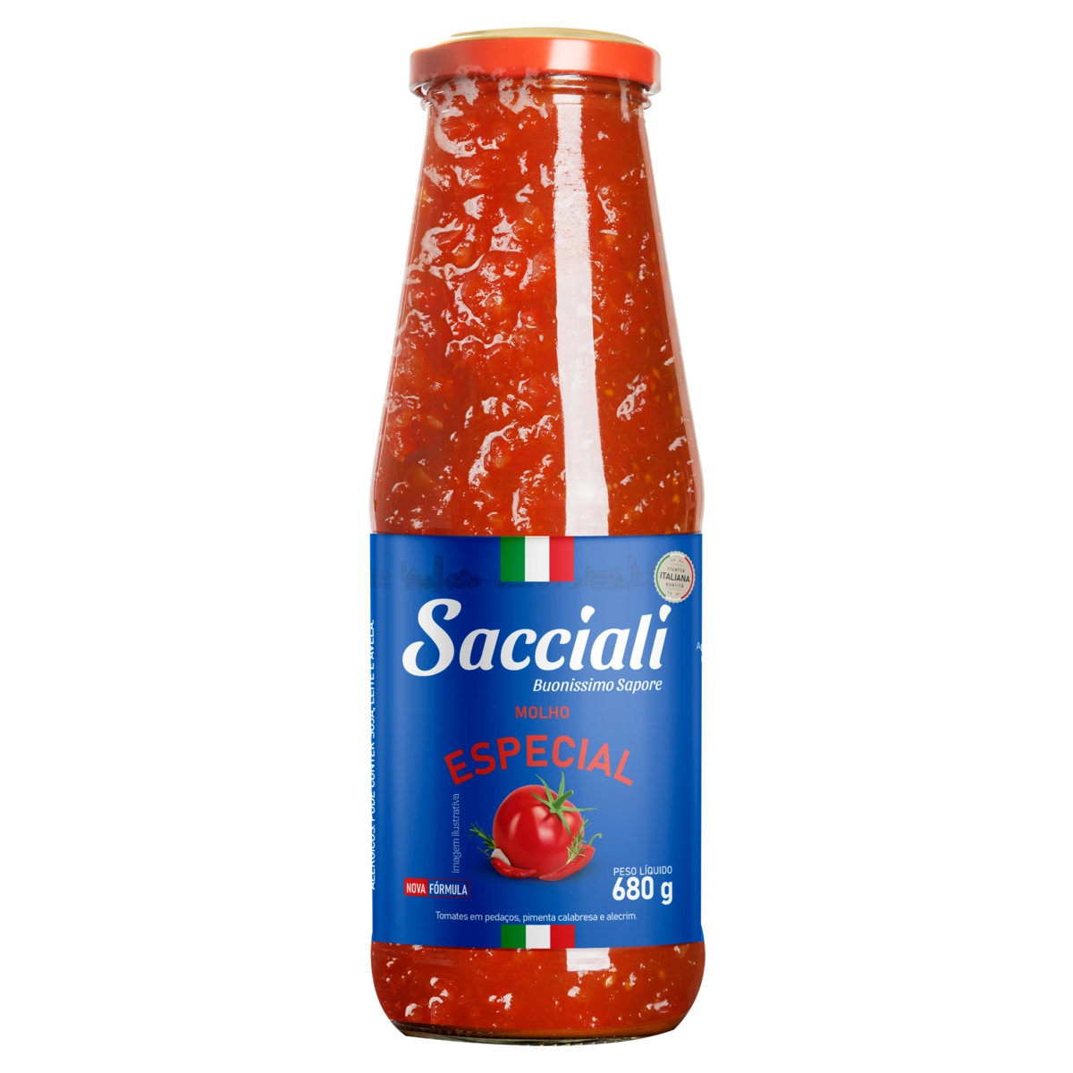 Molho De Tomate Especial Sacciali Vidro 680g