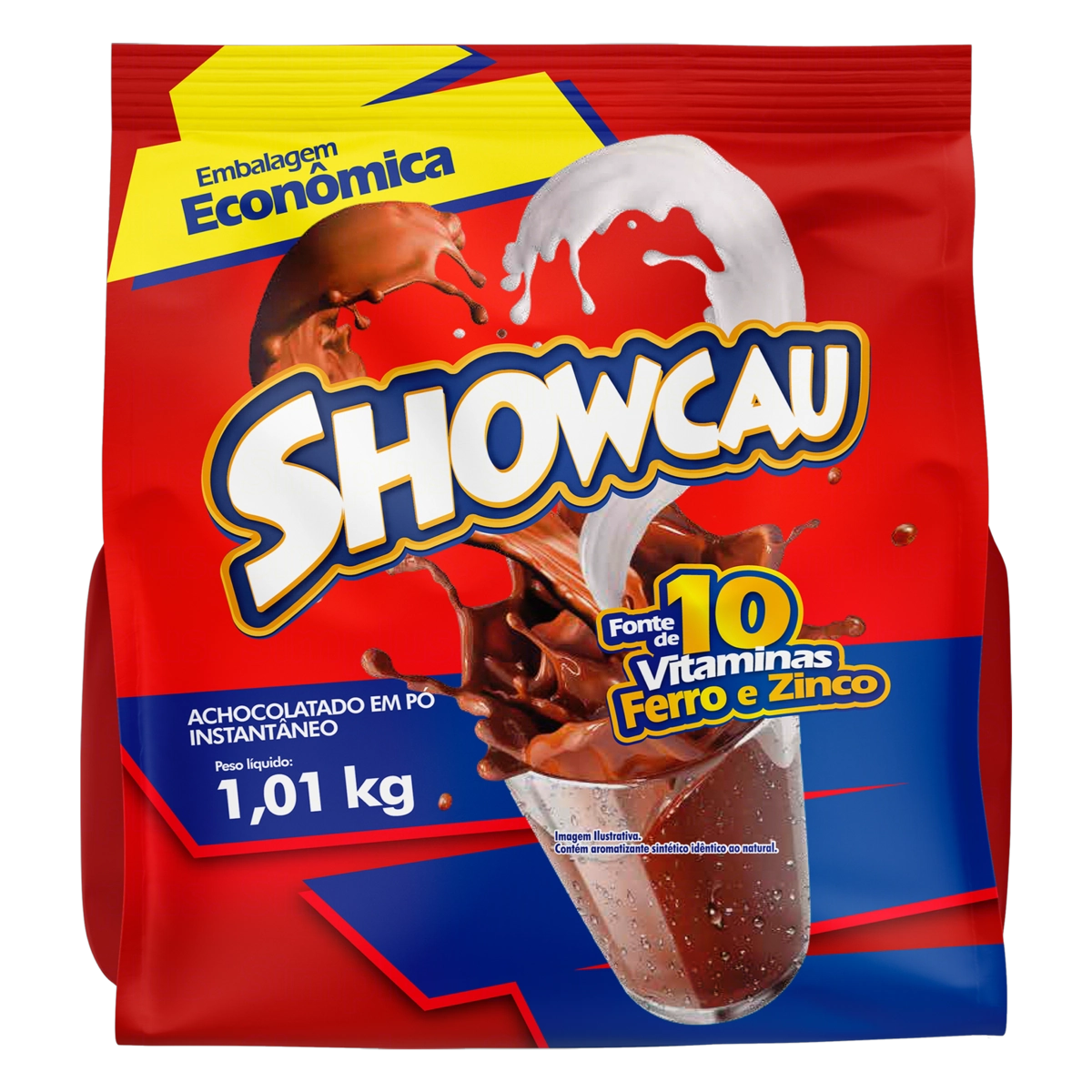 Achocolatado Pó Showcau Pacote 1,01kg Embalagem Econômica