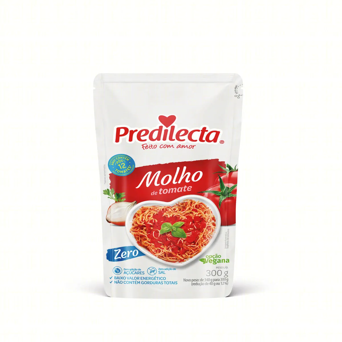 Molho De Tomate Predilecta Zero Sachê 300g