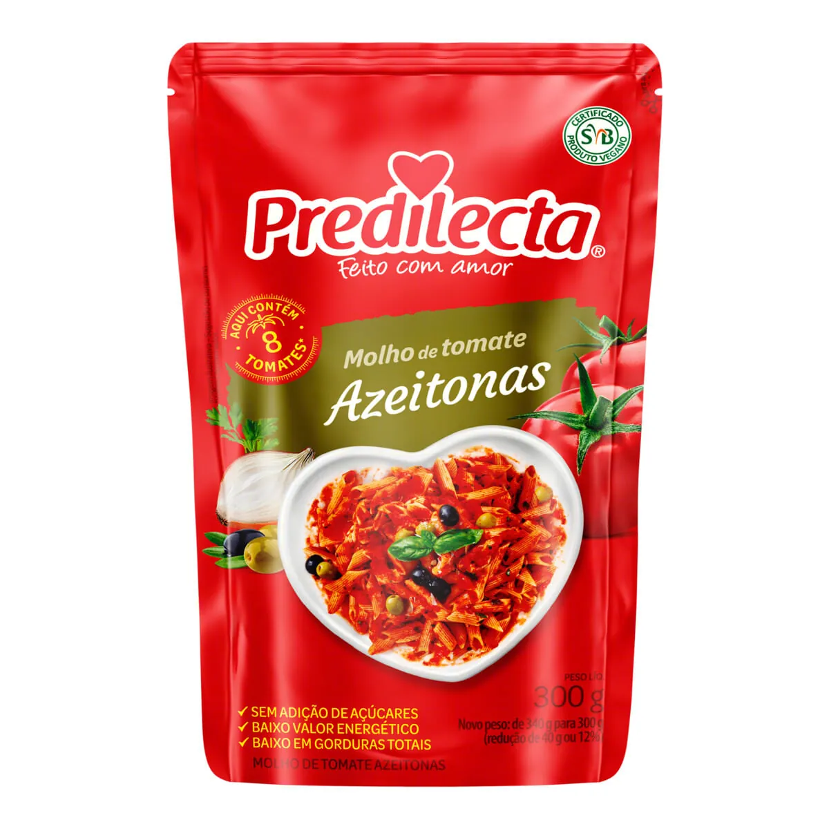 Molho De Tomate Azeitonas Predilecta Sachê 300g