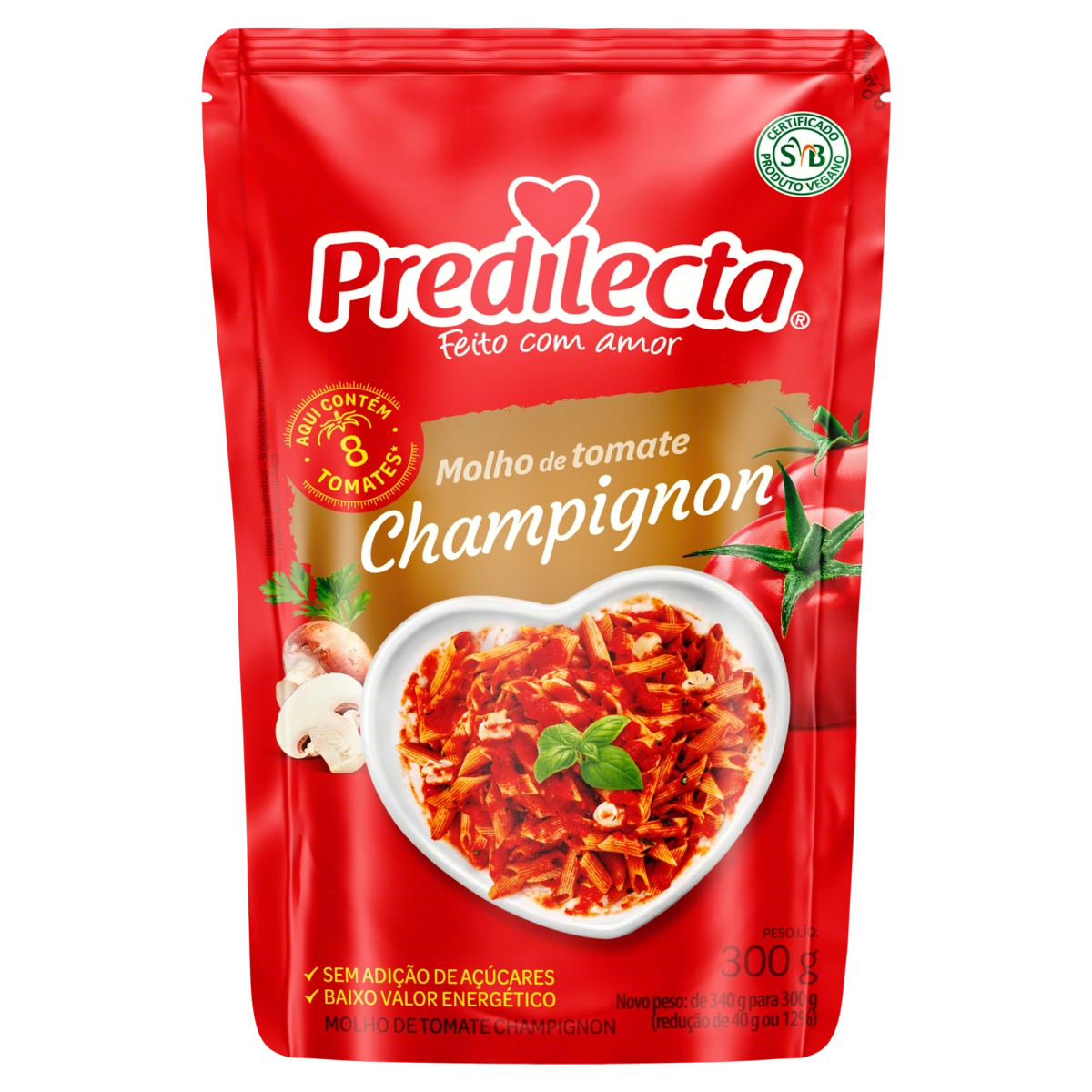 Molho De Tomate Champignon Predilecta Sachê 300g