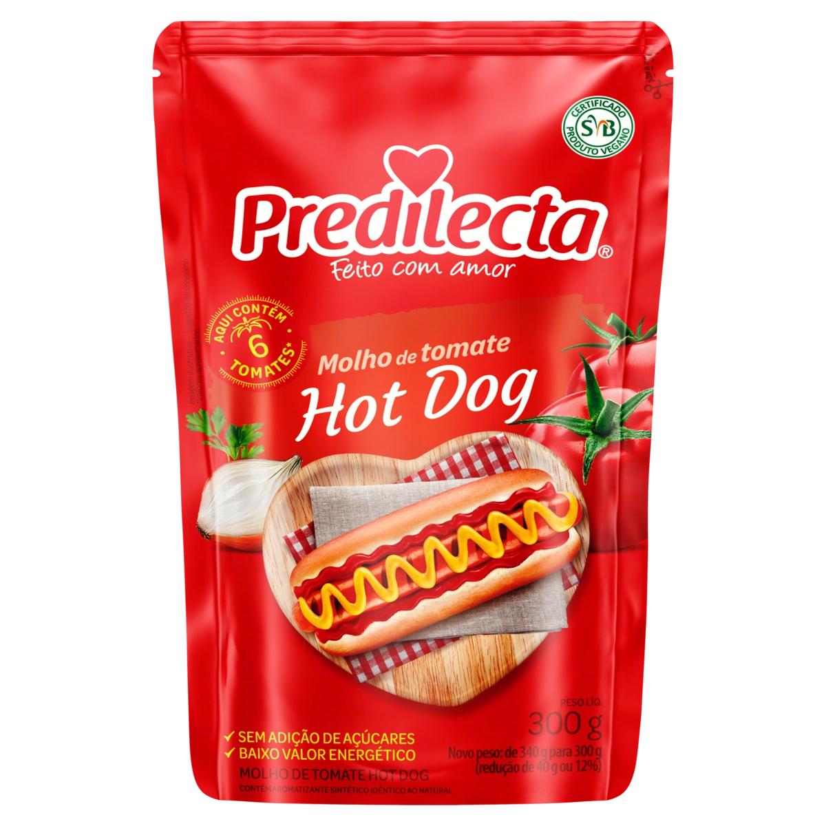Molho De Tomate Hot Dog Predilecta Sachê 300g