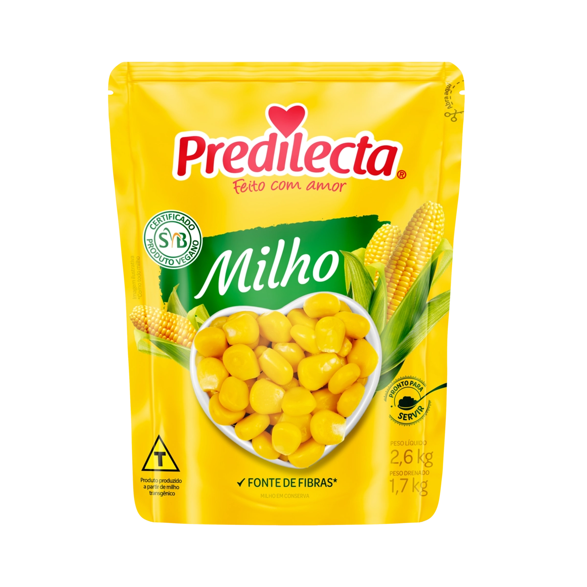 Milho Verde Em Conserva Predilecta Sachê 1,7kg