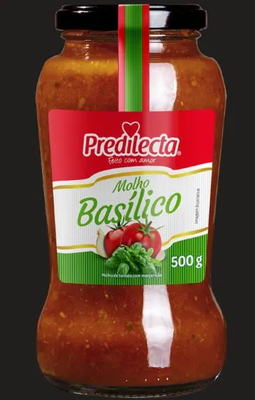 Molho De Tomate Basílico Predilecta Vidro 500g