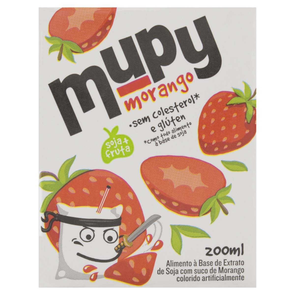 Bebida à Base De Soja Morango Mupy Caixa 200ml
