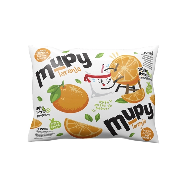 Mupy Saquinho Laranja 200ml Pic C/ 10