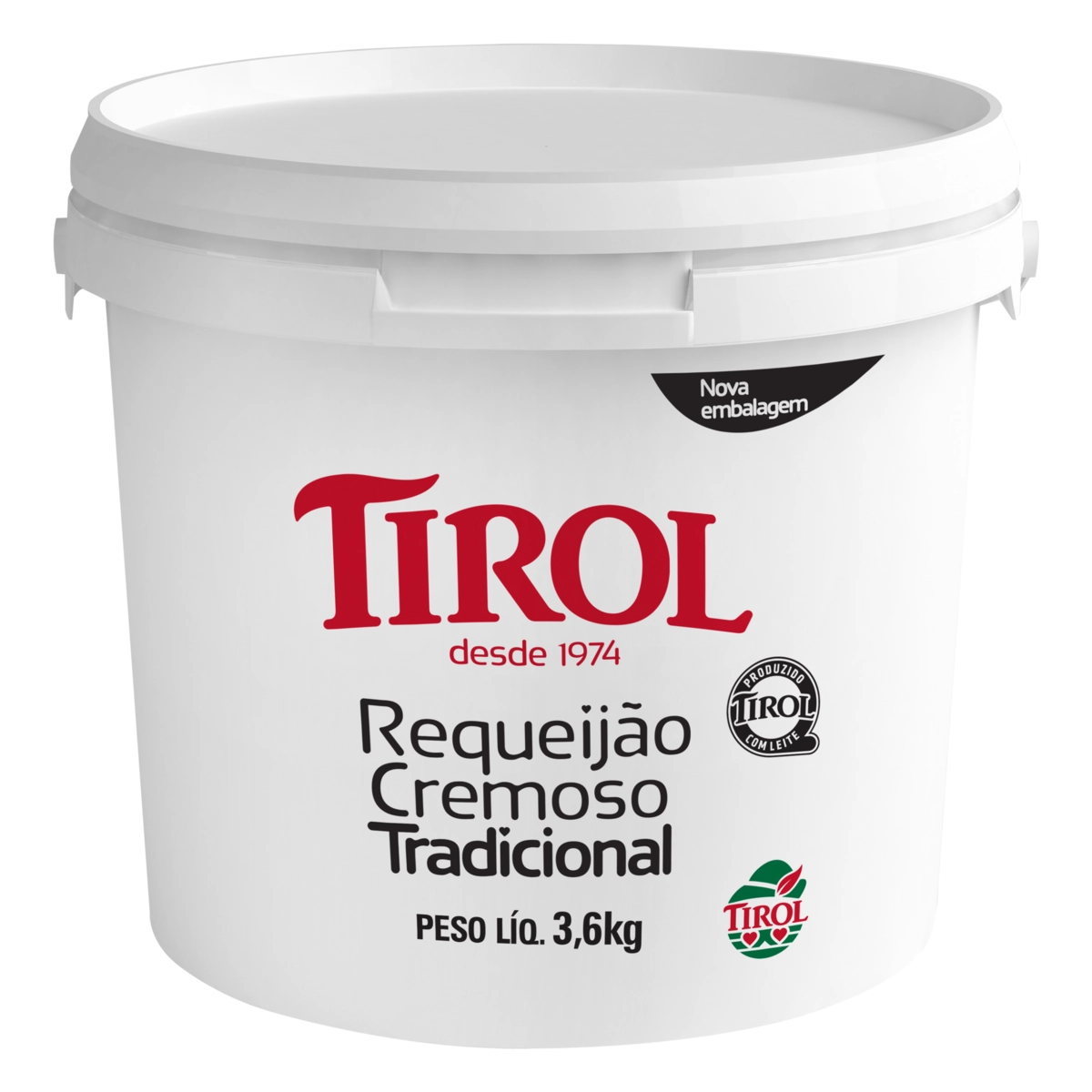 Requeijão Cremoso Tradicional Tirol Balde 3,6kg