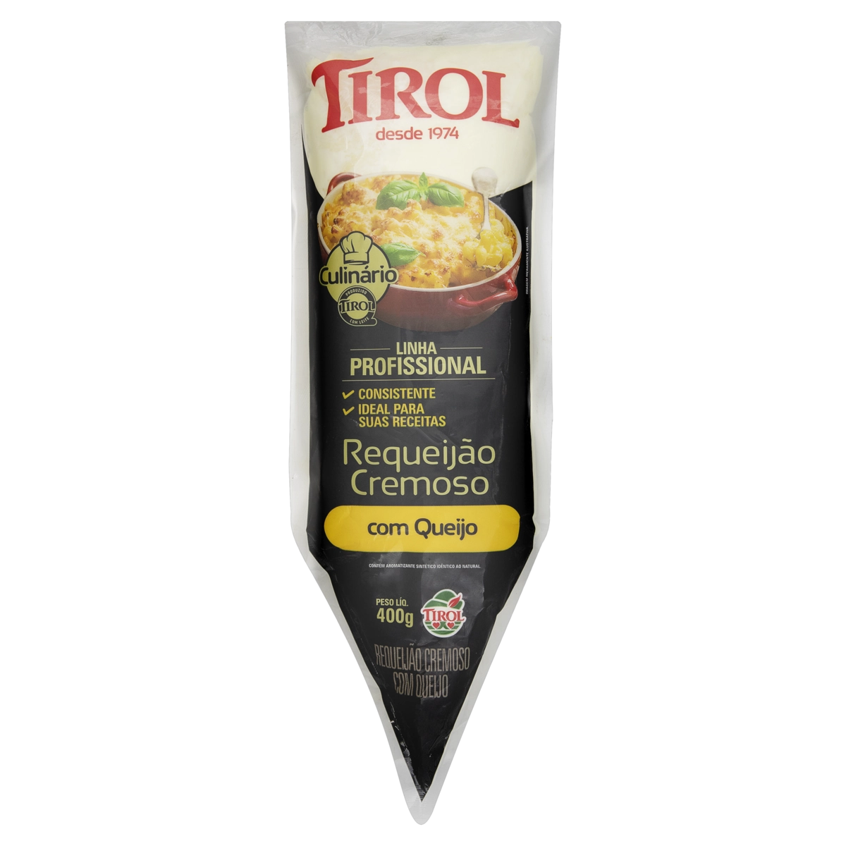 Requeijão Cremoso Com Queijo Tirol Profissional Bisnaga 400g