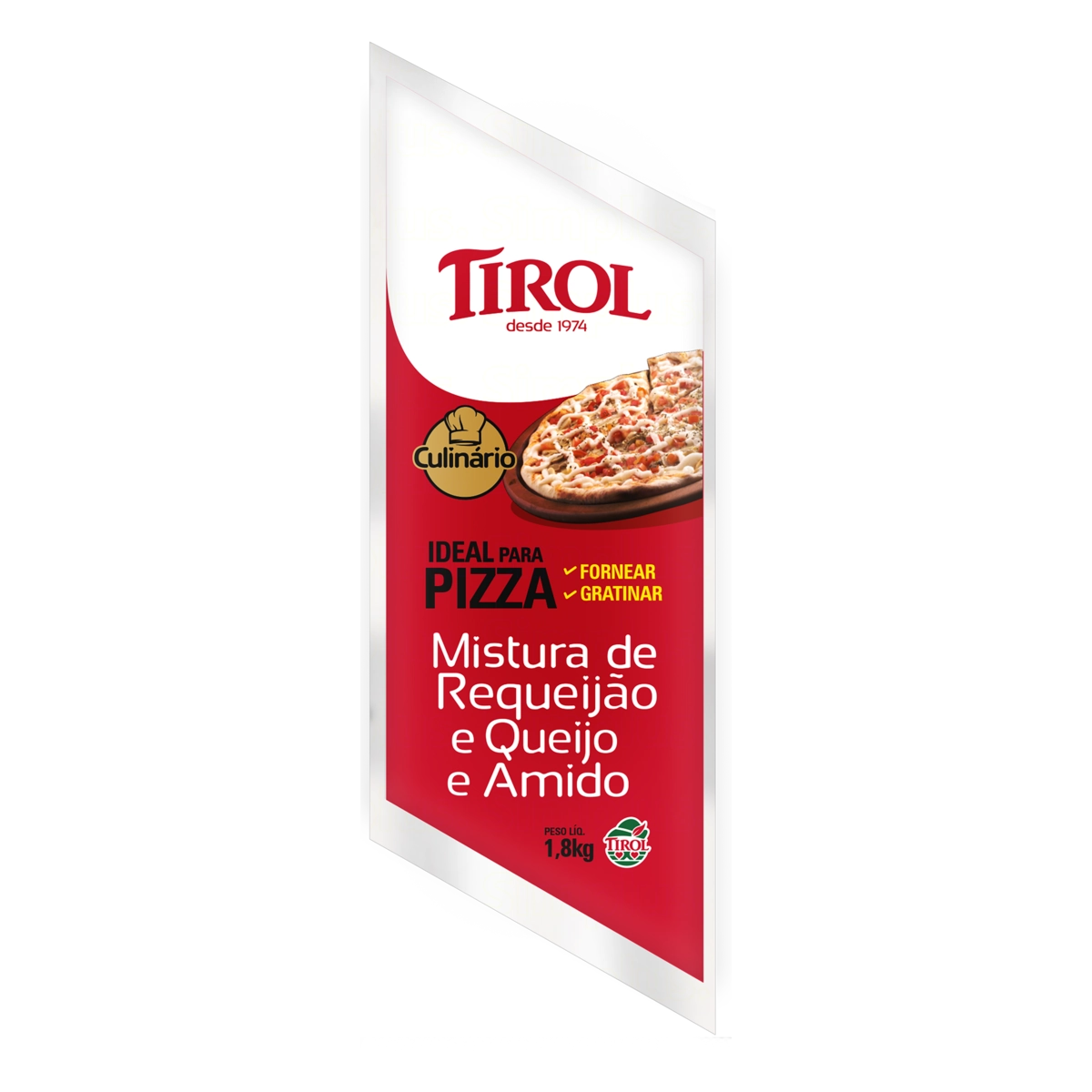 Mistura De Requeijão Com Queijo E Amido Uso Culinário Tirol Bisnaga 1,8kg