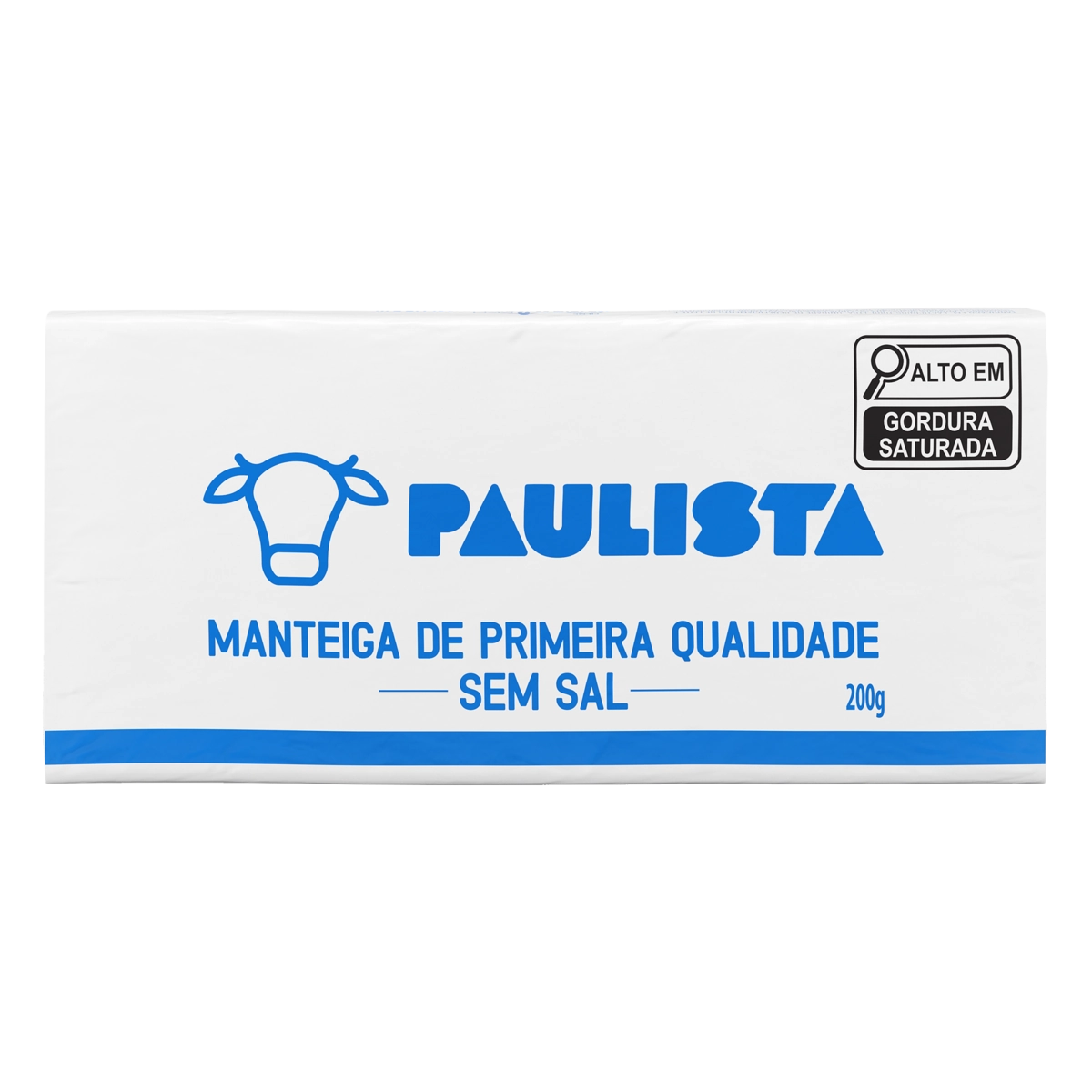 Manteiga De Primeira Qualidade Sem Sal Paulista 200g