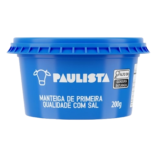 Manteiga De Primeira Qualidade Com Sal Paulista Pote 200g