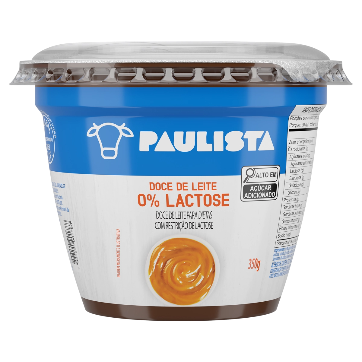 Doce De Leite Zero Lactose Paulista Pote 350g